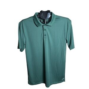 BCG Mens Medium Performance Short Sleeve Polo Shirt Green